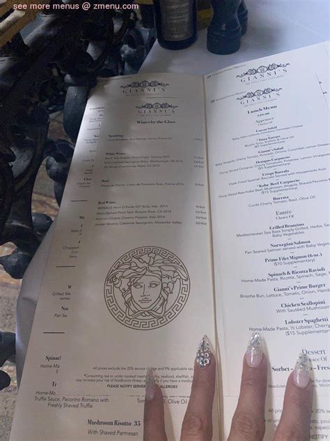 how much is dinner at the versace mansion|gianni's versace mansion menu.